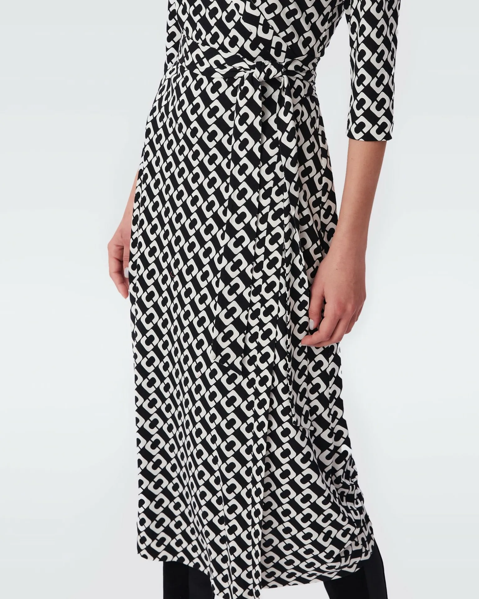 Abigail Silk Jersey Midi Wrap Dress