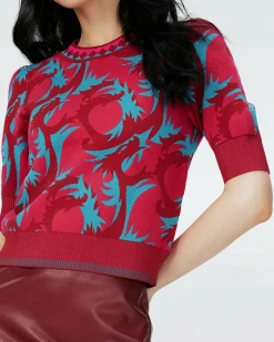 Dvf Hudson Sweater In Dragon Jade