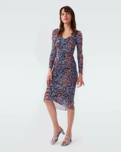 Gypsy Ruched Mesh Dress