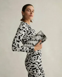 Michelle Jumpsuit In Tiny Dvf 50Th Crossword Ivory