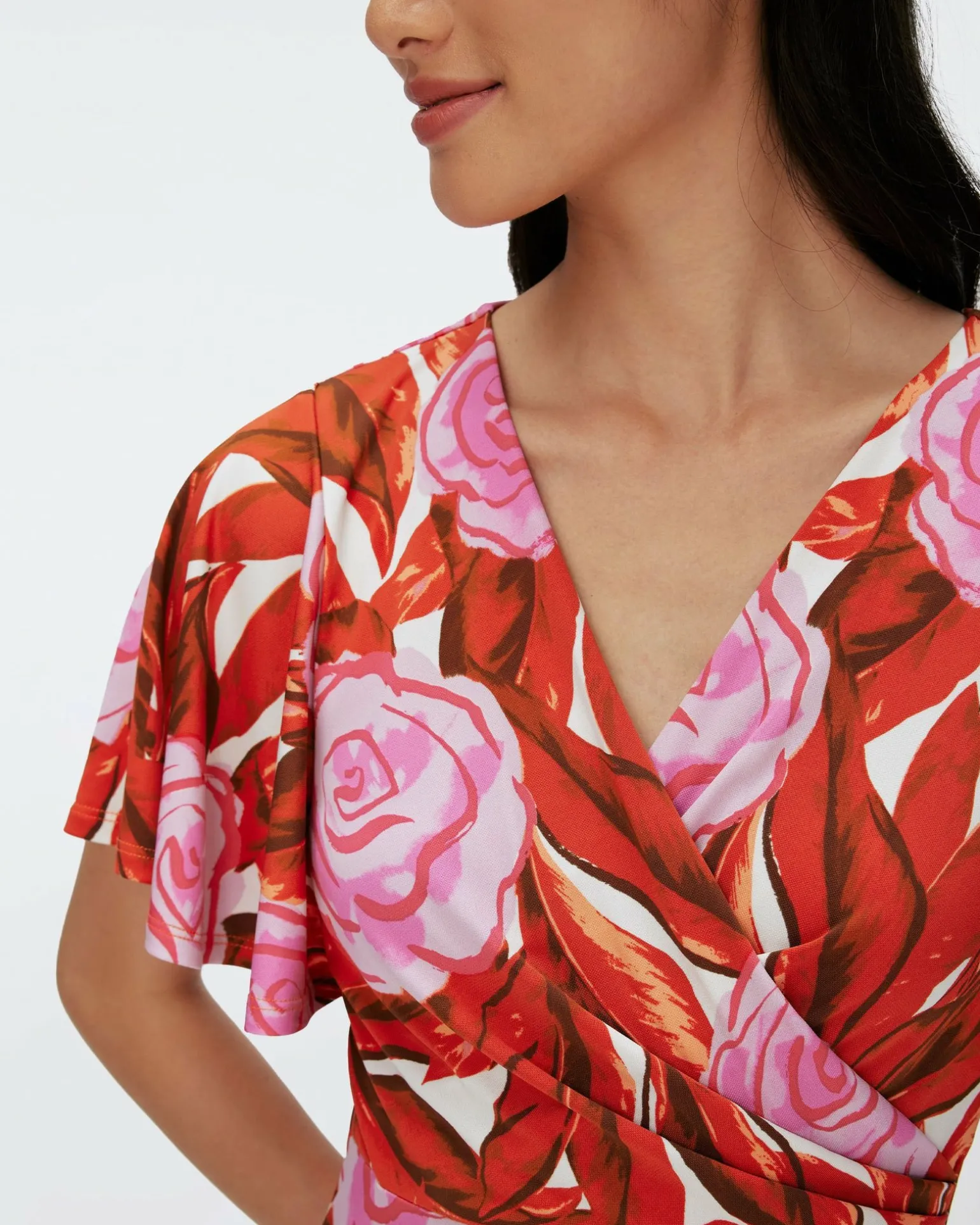 Zetna Faux Wrap Dress